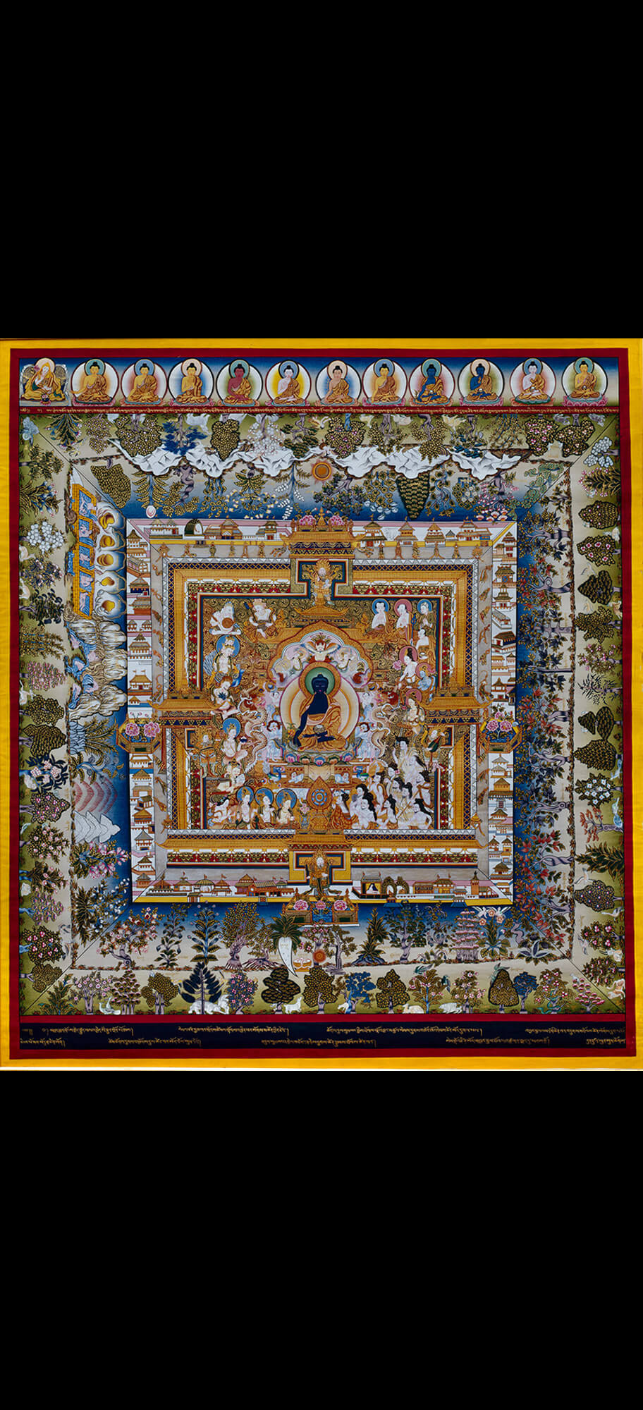 Medicine Buddha Shawl – Romio Shrestha Sacred Art in Cashmere