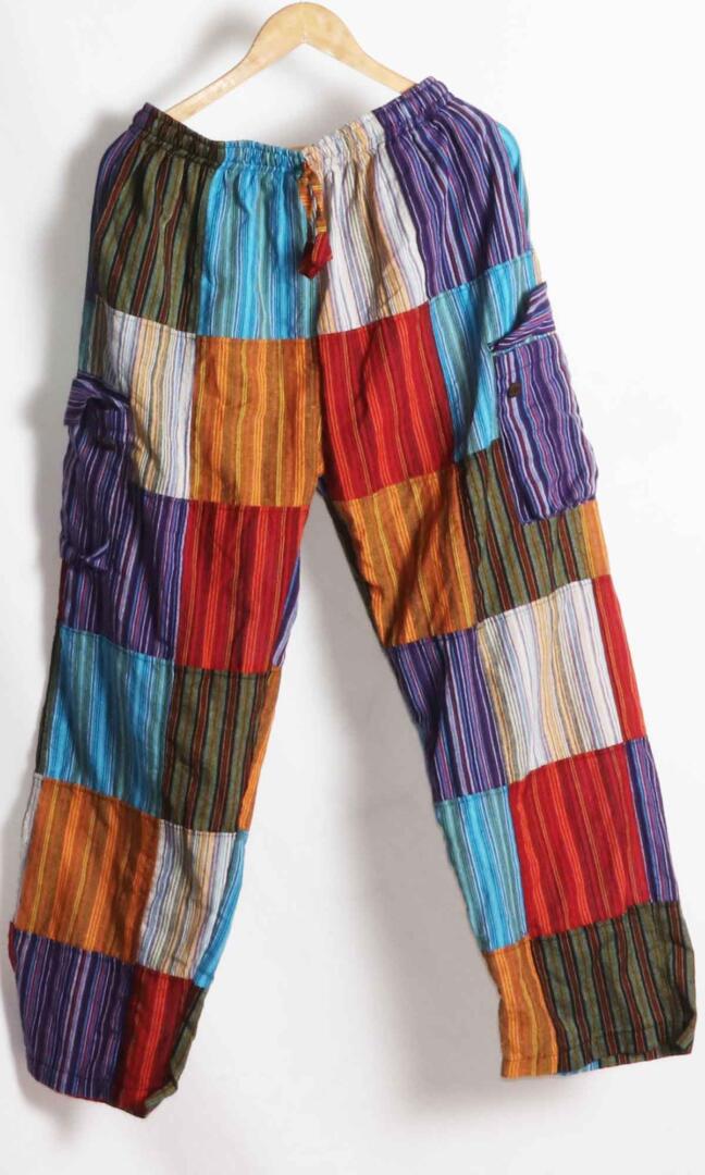 Colorful Unisex Boho Patchwork Pants - Eco-Friendly and Sustainable Design