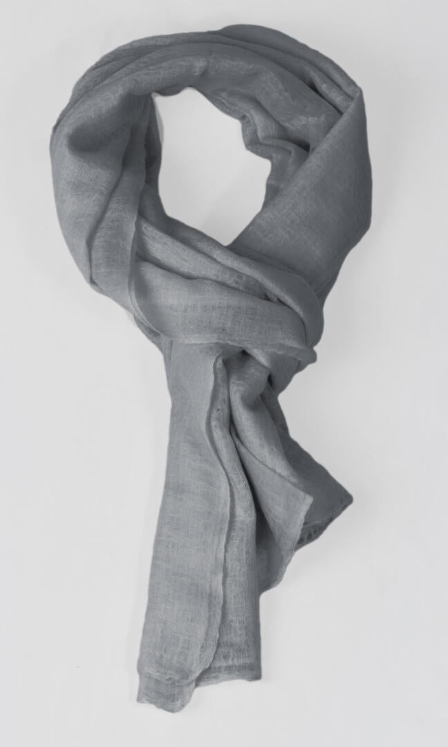 100% Pure Ash Grey Cashmere Shawl Handmade, exceptionally soft, lightweight & easy to use as a shawl, wrap, or scarf every day is protective & stylish.
