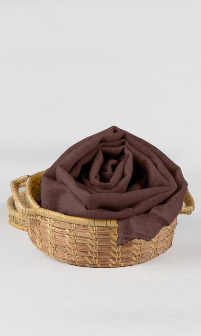 100% Pure Chocolate Cashmere Shawl Handmade, exceptionally soft, lightweight & easy to use as a shawl, wrap, or scarf every day is protective & stylish.