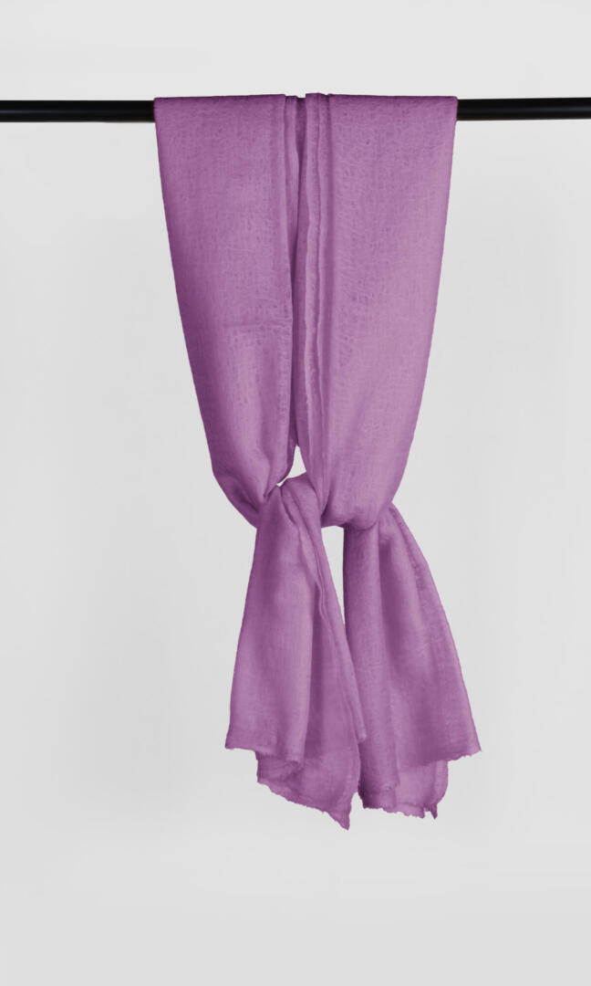 100% Pure Mauve Cashmere Shawl Handmade, exceptionally soft, lightweight & easy to use as a shawl, wrap, or scarf every day is protective & stylish.