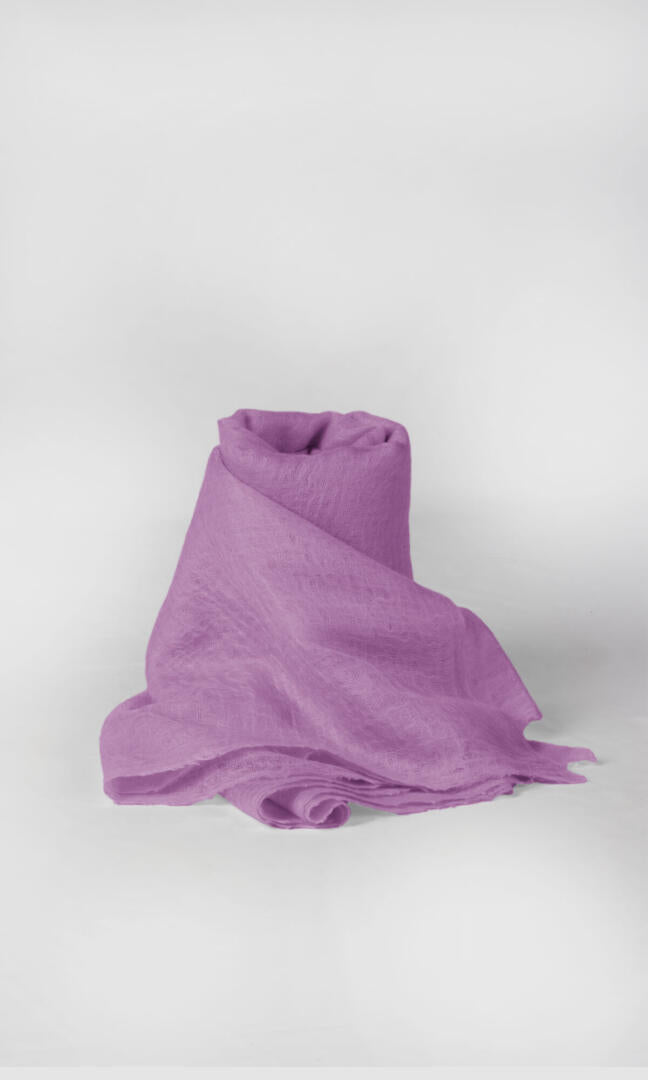 100% Pure Mauve Cashmere Shawl Handmade, exceptionally soft, lightweight & easy to use as a shawl, wrap, or scarf every day is protective & stylish.