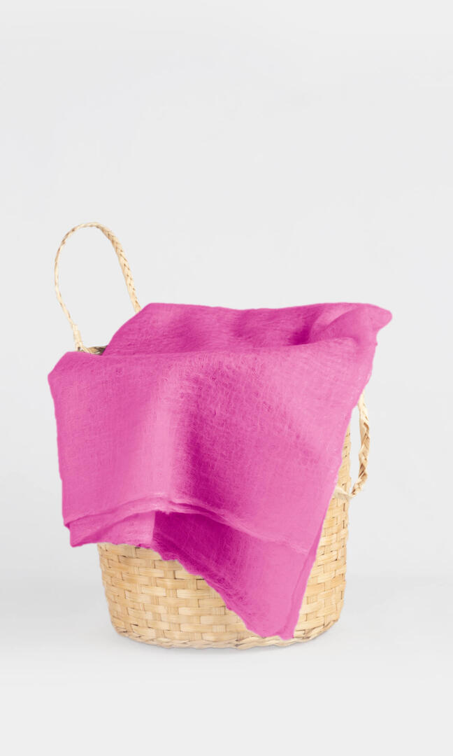 100% Pure Barbie Pink Cashmere Shawl Handmade, exceptionally soft elevates your style with elegance and glamour.
