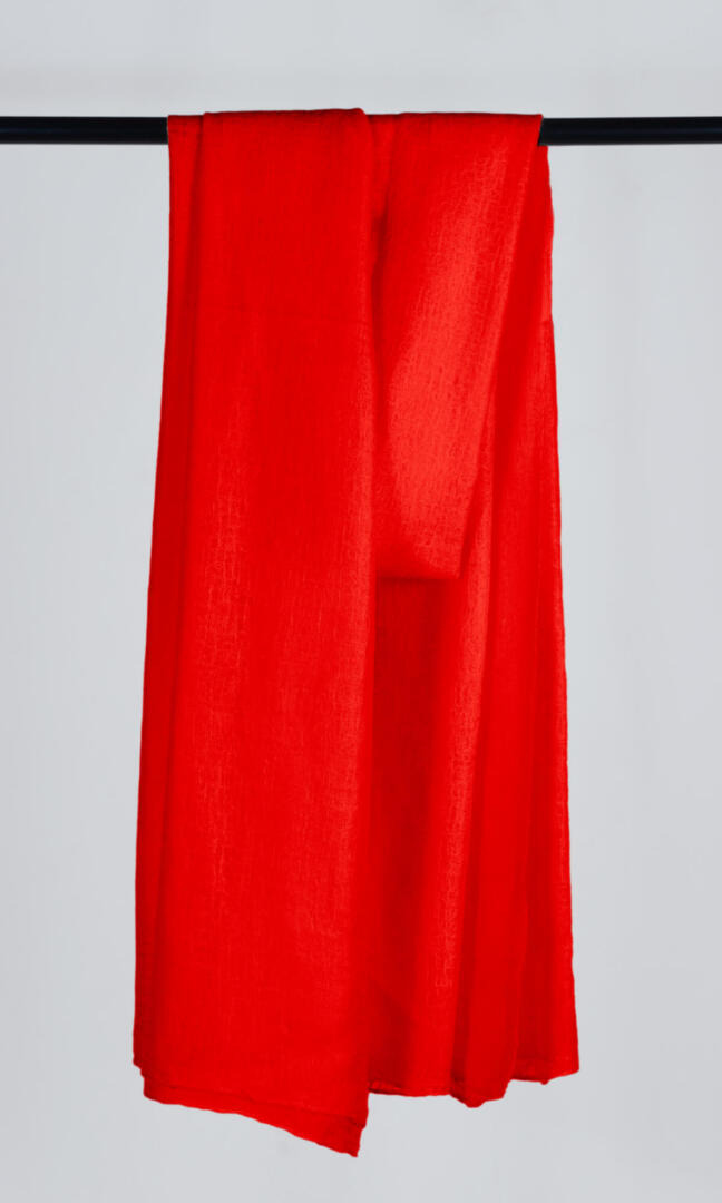 100% Pure Red Cashmere Shawl Handmade in Nepal, exceptionally soft, lightweight & easy to use as a shawl, wrap, or scarf every day is protective & stylish for both men and women.