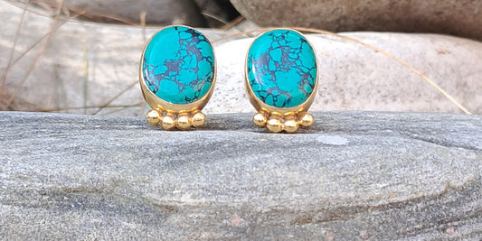 Handmade Regal Turquoise earrings, an alluring and timeless accessory that has been prized for centuries.