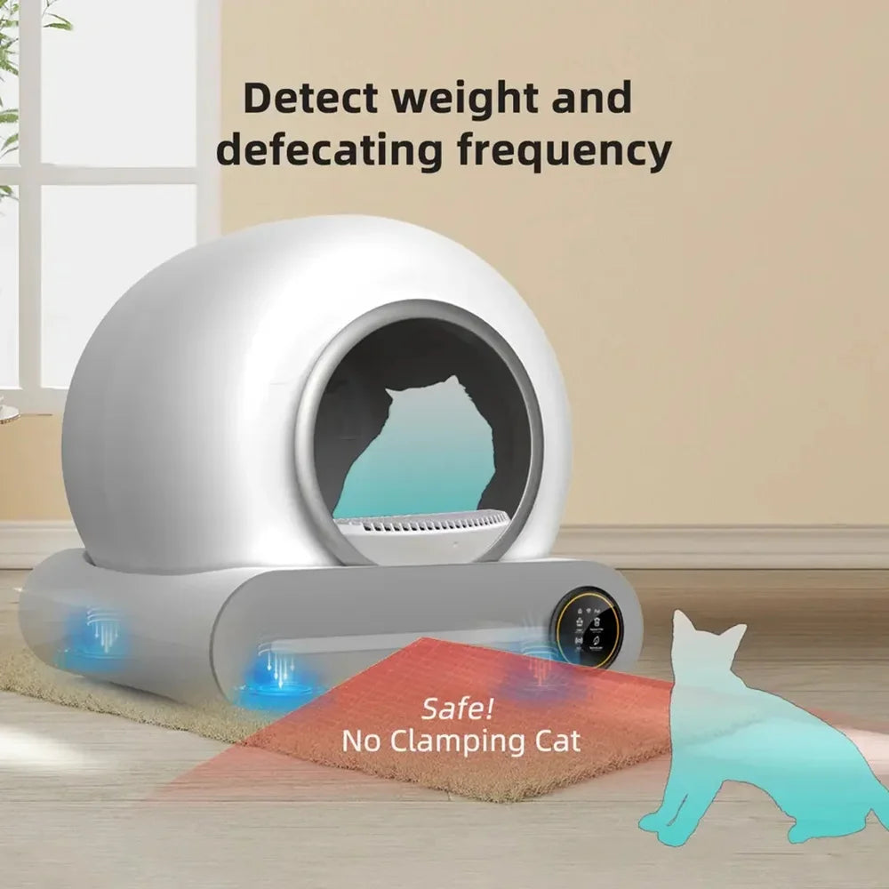 Tonepie 65L Automatic Smart Cat Litter Box Self Cleaning Fully Enclosed Cat Litter Box Pet Toilet Litter Tray