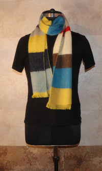 Handwoven Cashmere Neck Wrap Muffler - Everest Essence - 10x72 inches - Fall Winter Fashion - Neck Loop View