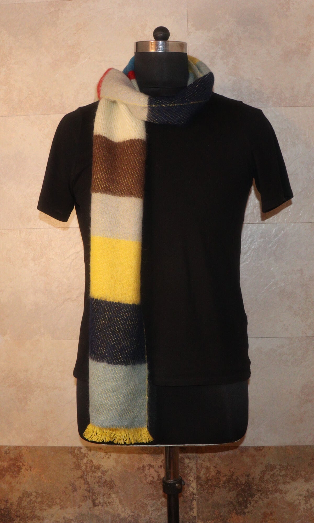 Handwoven Cashmere Neck Wrap Muffler - Everest Essence - 10x72 inches - Fall Winter Fashion - Slim Scarf View