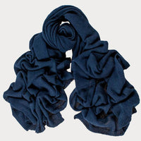 Premium Hand Knitted Navy Blue Cashmere Shawl