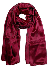 A 100% Plant Based Aviator Silk Scarf in Burgundy Made From Rose Plant Yarn.