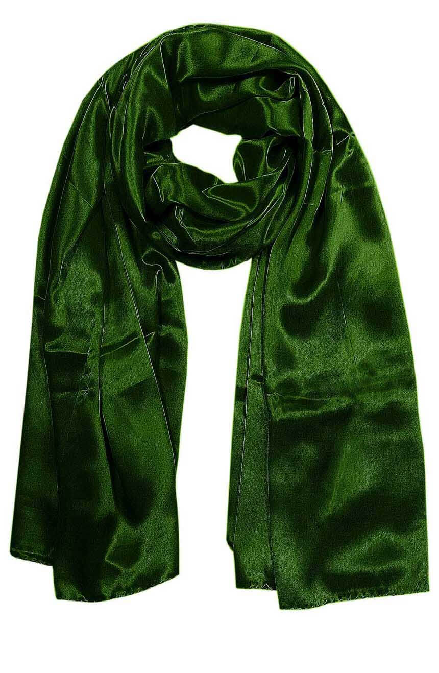 A 100% Plant Based Aviator Silk Scarf in Forest Green Made From Rose Plant Yarn.