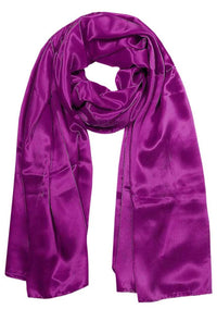 A 100% Plant Based Aviator Silk Scarf in Royal Purple Made From Rose Plant Yarn.