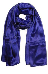 A 100% Plant Based Aviator Silk Scarf in French Blue Made From Rose Plant Yarn.