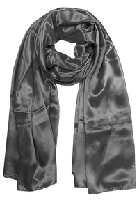 A 100% Plant Based Aviator Silk Scarf in Grey Made From Rose Plant Yarn.