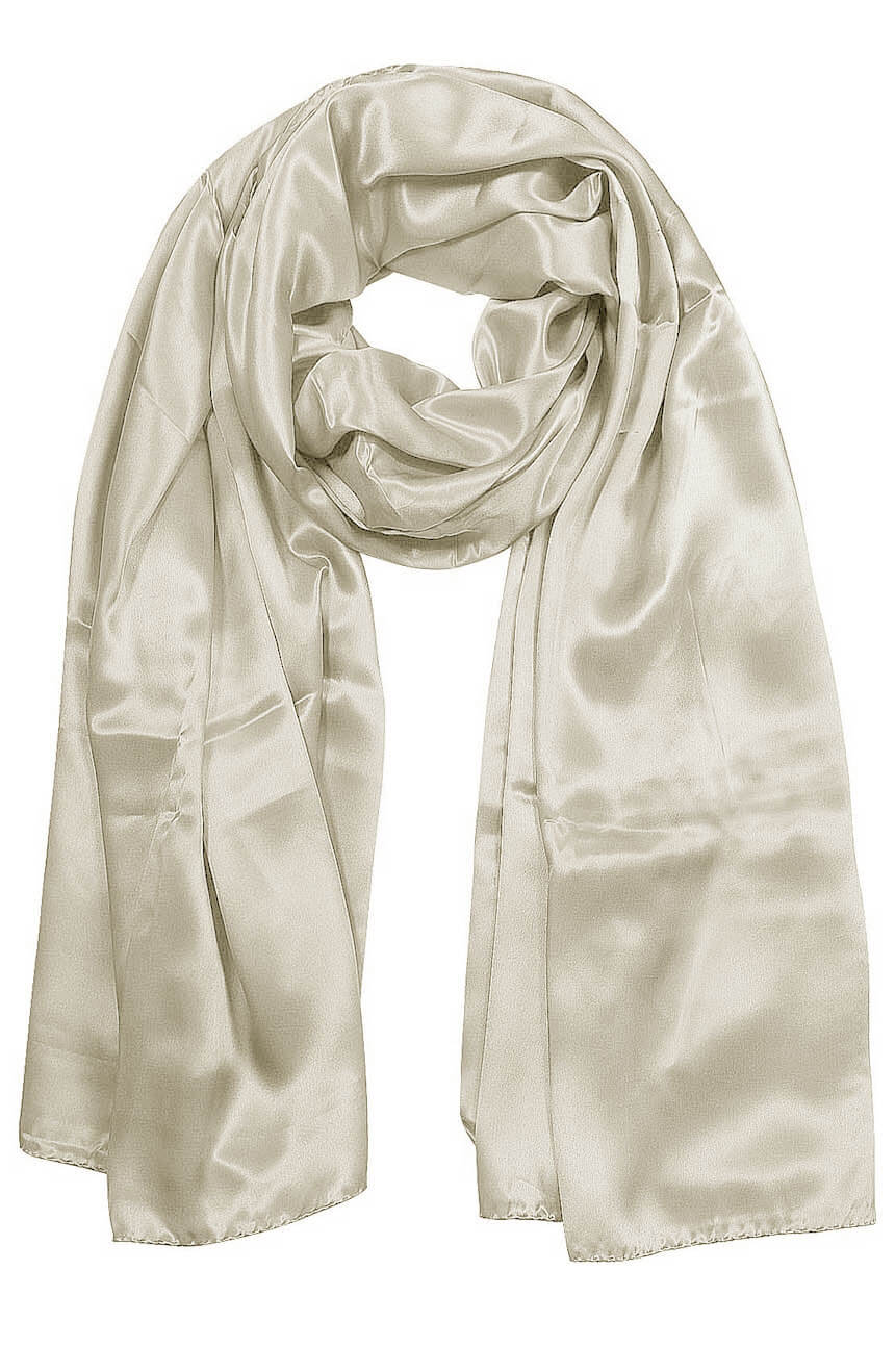 A 100% Plant Based Aviator Silk Scarf in Off-White Made From Rose Plant Yarn.