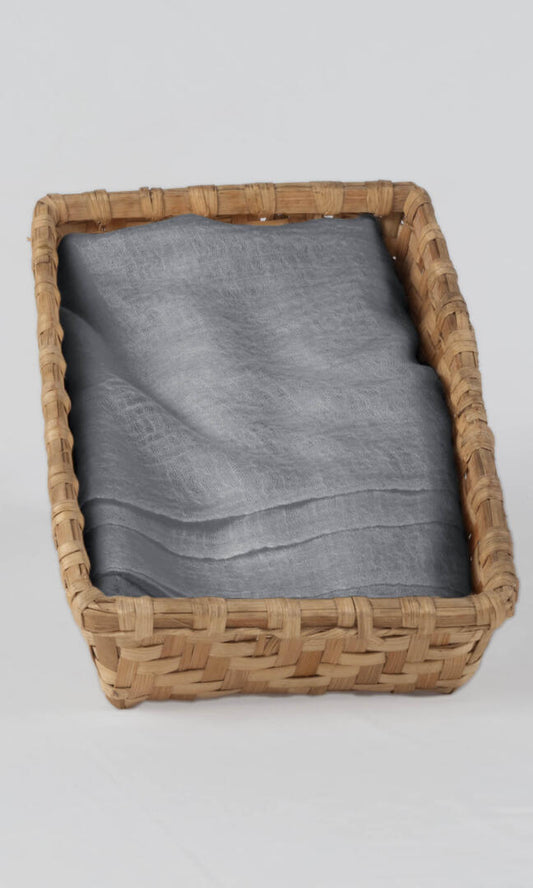 100% Pure Ash Grey Cashmere Shawl Handmade, exceptionally soft, lightweight & easy to use as a shawl, wrap, or scarf every day is protective & stylish.