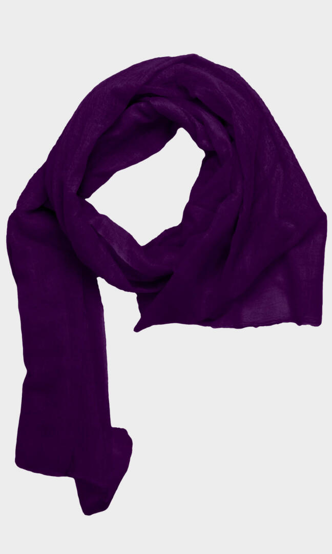 100% Pure Aubergine Cashmere Shawl Handmade, exceptionally soft, lightweight & easy to use as a shawl, wrap, or scarf every day is protective & stylish.