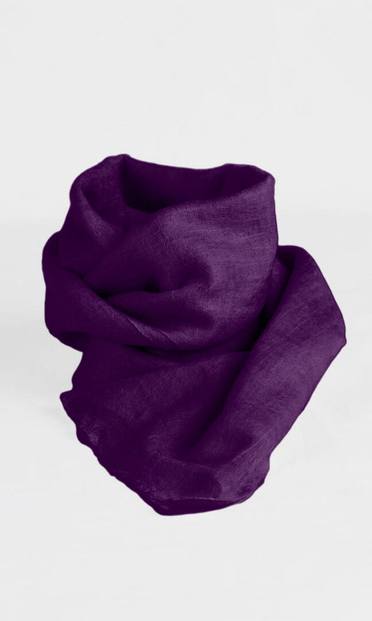 100% Pure Aubergine Cashmere Shawl Handmade, exceptionally soft, lightweight & easy to use as a shawl, wrap, or scarf every day is protective & stylish.