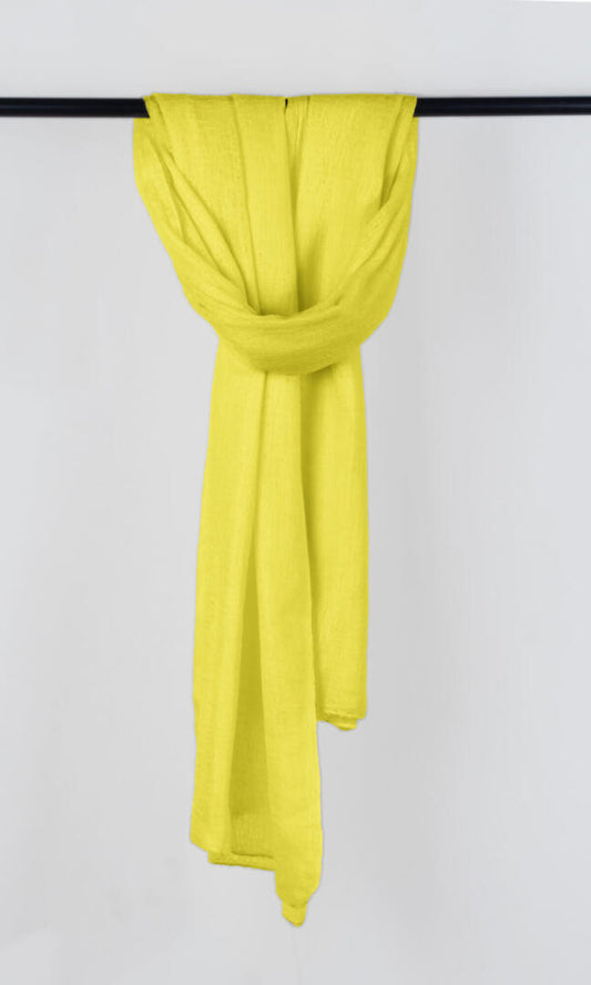 100% Pure Baby Yellow Cashmere Shawl Handmade, exceptionally soft, lightweight & easy to use as a shawl, wrap, or scarf every day is protective & stylish.