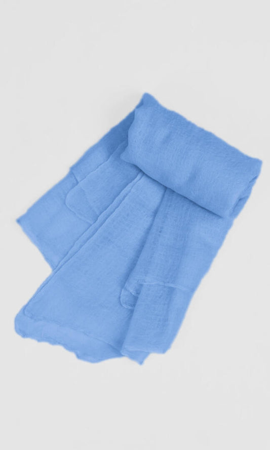 100% Pure Blue Cashmere Shawl Handmade, exceptionally soft, lightweight & easy to use as a shawl, wrap, or scarf every day is protective & stylish.