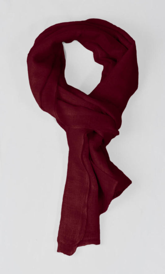 100% Pure Burgundy Cashmere Shawl Handmade, exceptionally soft, lightweight & easy to use as a shawl, wrap, or scarf every day is protective & stylish.