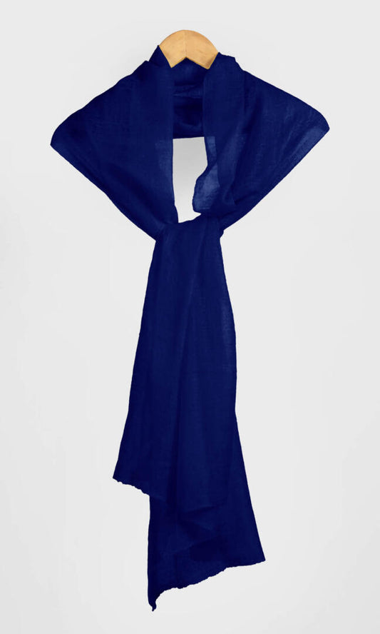 100% Pure Persian Blue Cashmere Shawl Handmade in Nepal, exceptionally soft, lightweight & easy to use as a shawl, wrap, or scarf every day is protective & stylish.