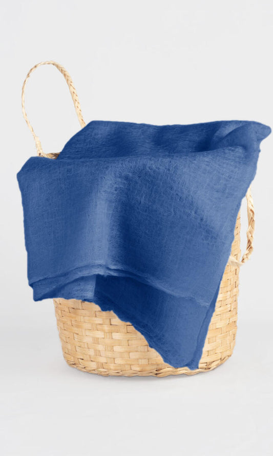 100% Pure Petrol Blue Cashmere Shawl Handwoven in Nepali loom, exceptionally soft, lightweight & easy to use as a shawl, wrap, or scarf every day is protective & stylish.