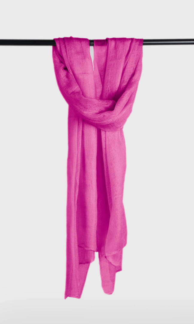 100% Pure Barbie Pink Cashmere Shawl Handmade, exceptionally soft, lightweight & easy to use as a shawl, wrap, or scarf every day is protective & stylish.