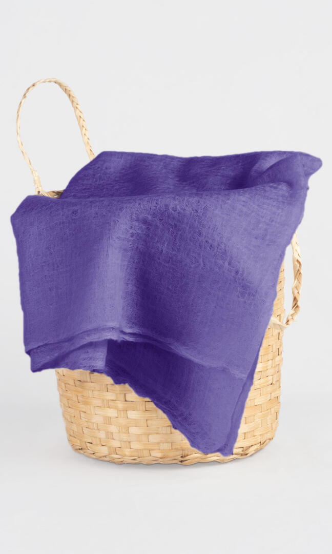 100% Pure Purple Cashmere Shawl Handmade in sustainably sourced Grade A cashmere from Tibetan Plateau ensures a luxurious and eco-friendly product.