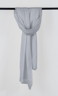 100% Pure Silver Grey Cashmere Shawl Handmade in Nepal, exceptionally soft, lightweight & easy to use as a shawl, wrap, or scarf every day is protective & stylish.