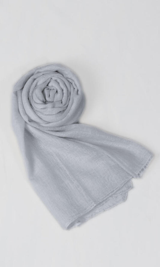 100% Pure Silver Grey Cashmere Shawl Handmade in Nepal, exceptionally soft, lightweight & easy to use as a shawl, wrap, or scarf every day is protective & stylish.