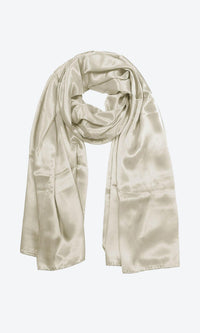 Premium rose petal silk neck scarf wrap in off-white is 100% sustainable and vegan. It is super light and ultra soft.