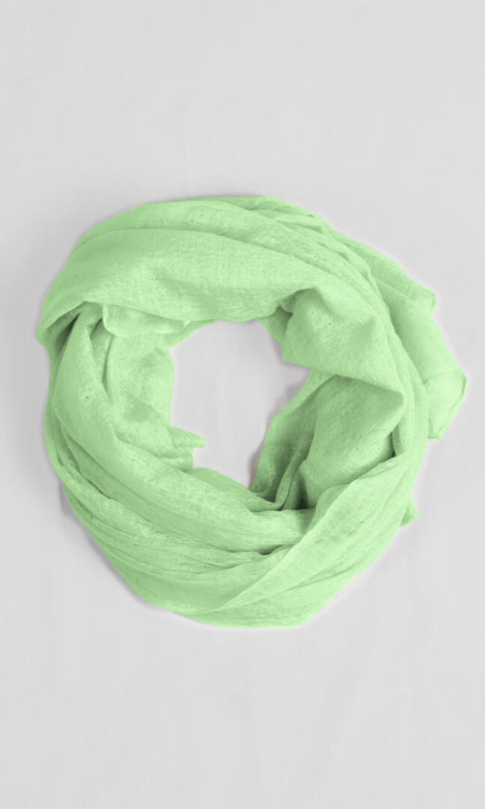 100% Pure Pastel Green Cashmere Shawl handwoven by women artisans of Nepal.